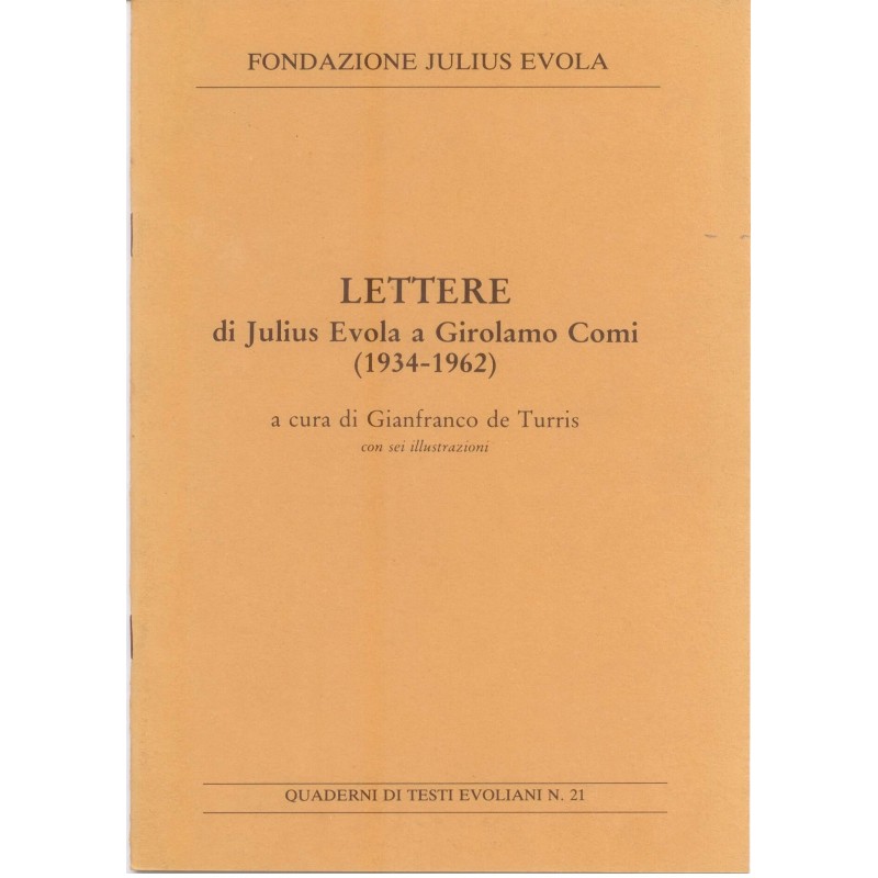 Lettere di Julius Evola a Girolamo Comi