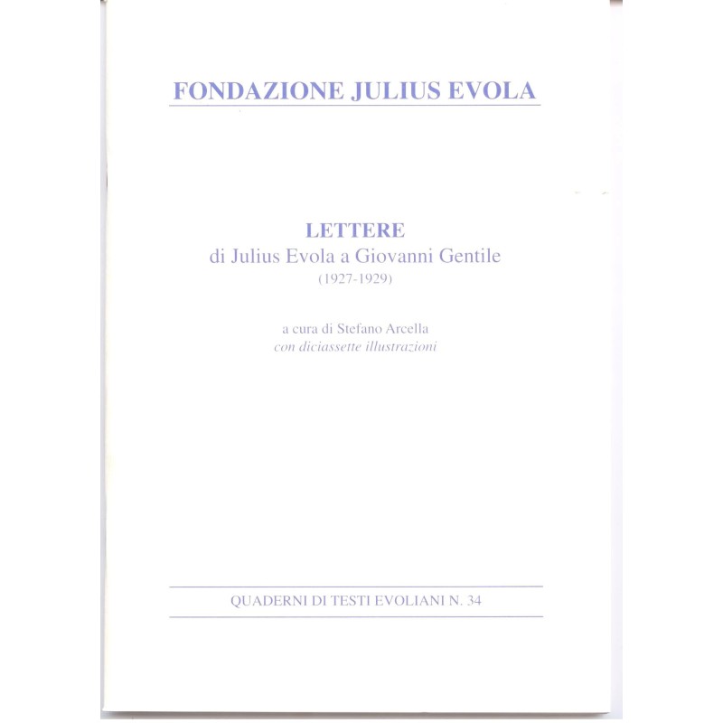 Lettere di Julius Evola a Giovanni Gentile